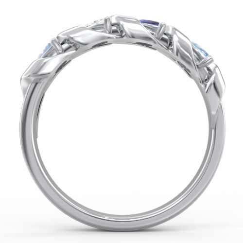 Spiral Marquise Row Ring