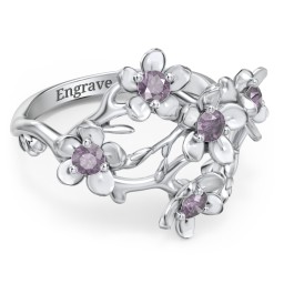Garden Party Ring in 925 Sterling Silver with Alexandrite