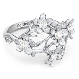 Garden Party Ring in 925 Sterling Silver with Cubic Zirconia