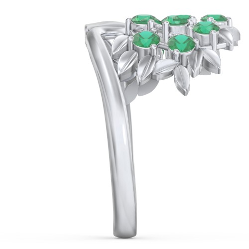 Family Tree Ring – Sterling Silver with Emerald