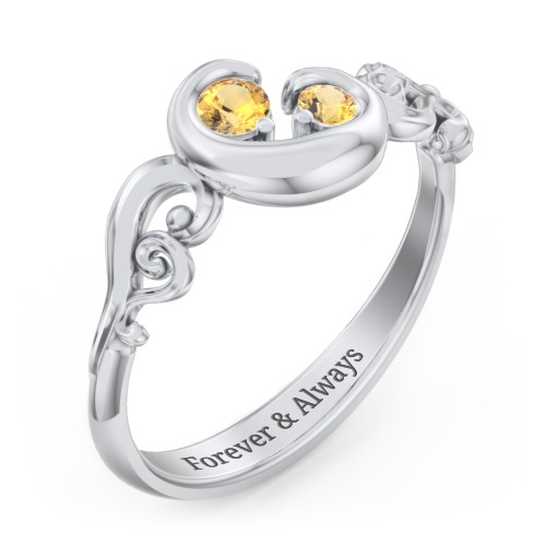 "Cradle of Love" Ring – Sterling Silver with Citrine