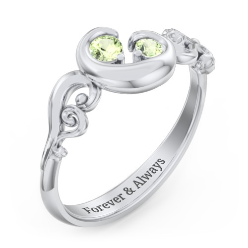 "Cradle of Love" Ring – Sterling Silver with Peridot