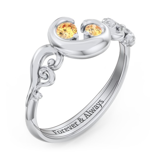 "Cradle of Love" Ring – Sterling Silver with Citrine