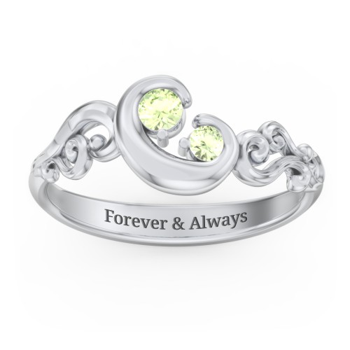 "Cradle of Love" Ring – Sterling Silver with Peridot