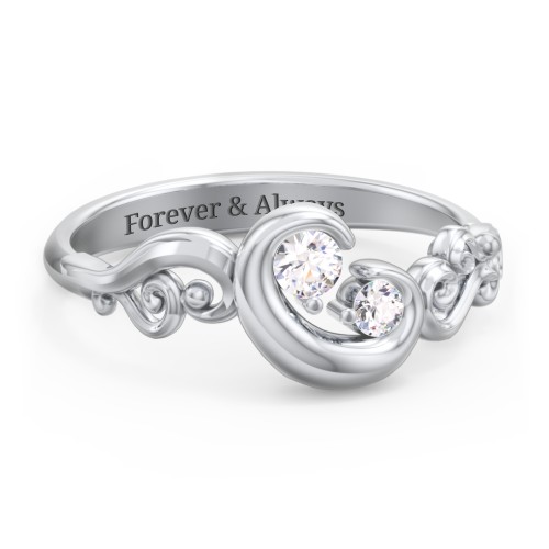 "Cradle of Love" Ring – Sterling Silver with Cubic Zirconia