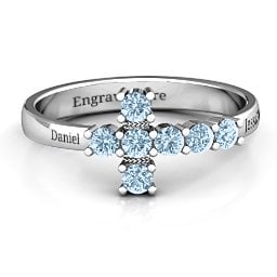 I Believe' Side Cross Ring