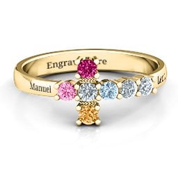 I Believe' Side Cross Ring