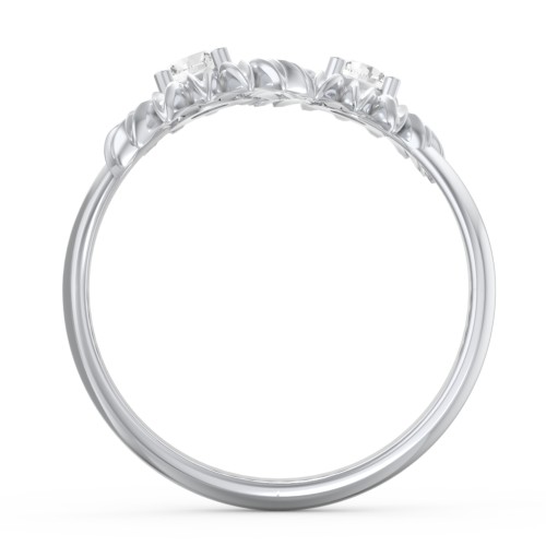 Sunflower Birthstone Bypass Ring