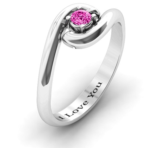 Embrace Ring – Sterling Silver with Pink Tourmaline