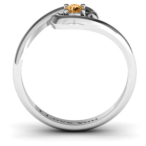 Embrace Ring – Sterling Silver with Citrine