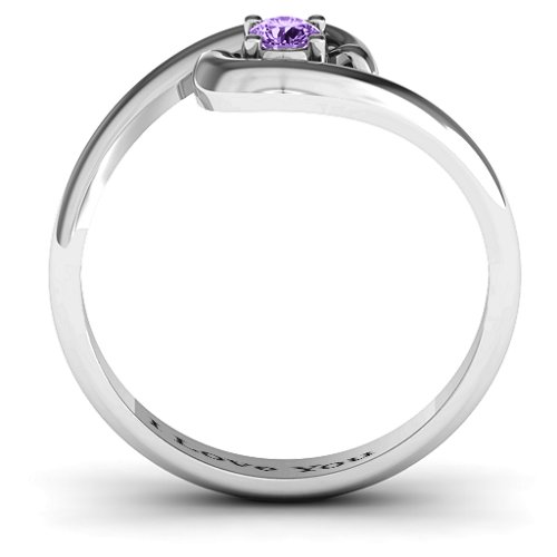 Embrace Ring – Sterling Silver with Amethyst