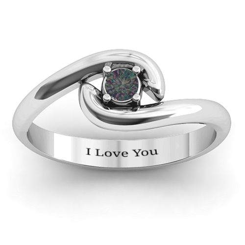 Embrace Ring – Sterling Silver with Alexandrite