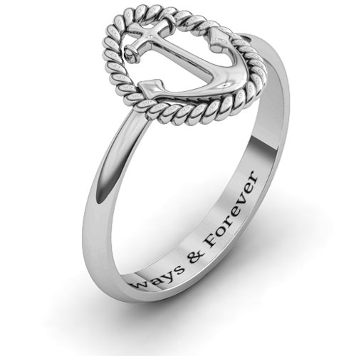 Anchor Ring – Sterling Silver