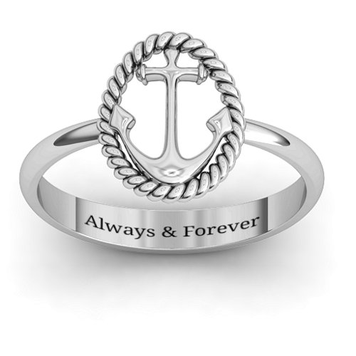 Anchor Ring – Sterling Silver