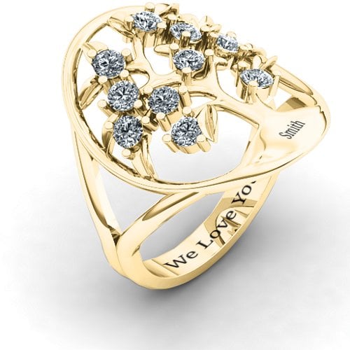 Oval Family Tree Ring