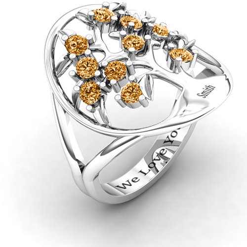 Oval Family Tree Ring