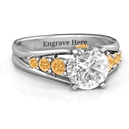 Radiant Love Ring with Collar Gems