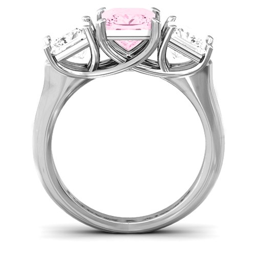 Grand Princess Ring – Sterling Silver with Fancy Pink Premium Zirconia and White Premium Zirconia