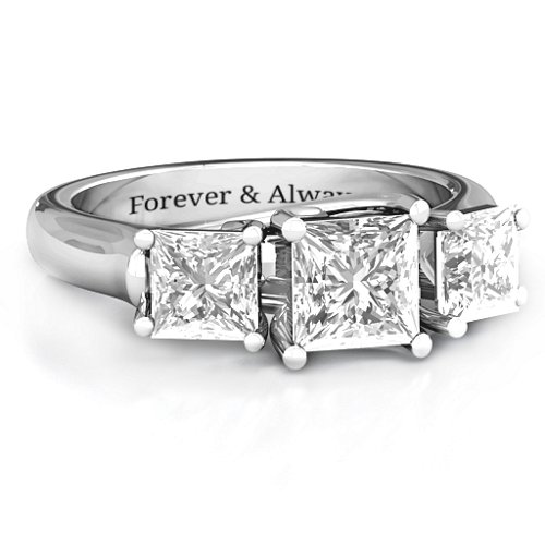 Grand Princess Ring – Sterling Silver with White Premium Zirconia