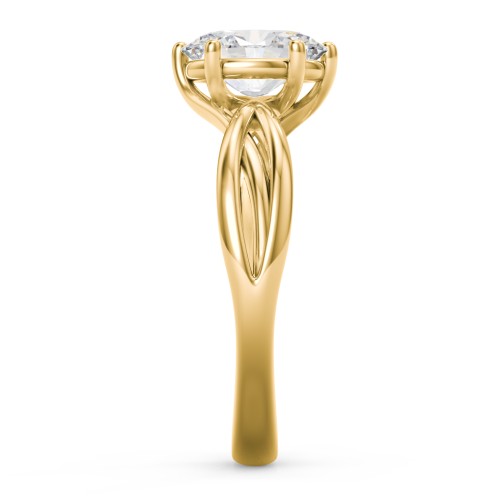 Passion Twist Ring – 18K Gold Plated Silver with White Premium Zirconia