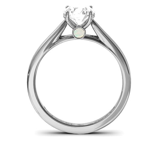 Royal Tulip Ring with Bezel Collar Stone