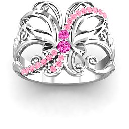 Glimmering Butterfly Ring