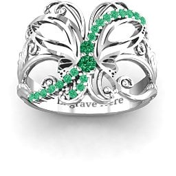 Glimmering Butterfly Ring