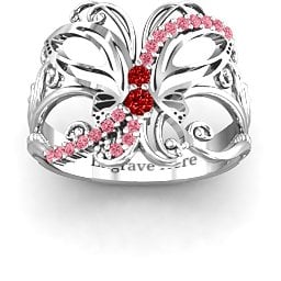 Glimmering Butterfly Ring