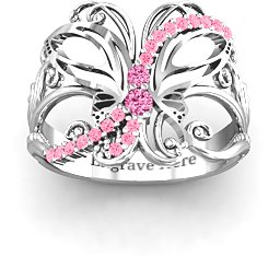 Glimmering Butterfly Ring