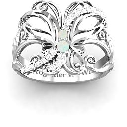 Glimmering Butterfly Ring