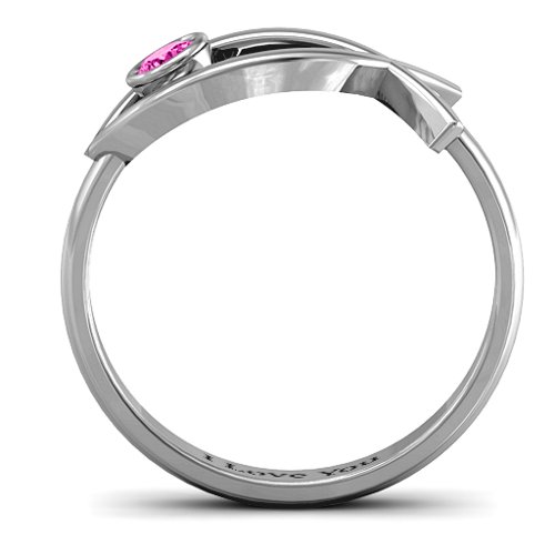 Classic Fish Ring – Sterling Silver with Pink Tourmaline