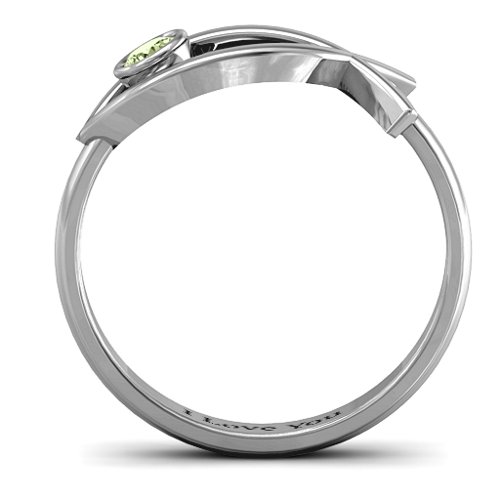 Classic Fish Ring – Sterling Silver with Peridot