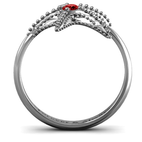 Starfish Ring – Sterling Silver with Garnet