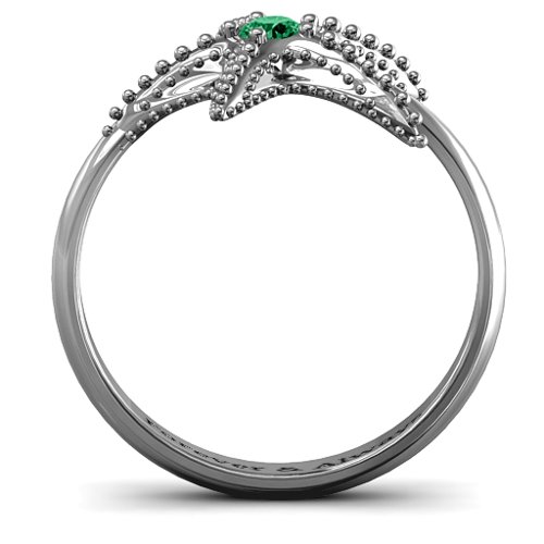 Starfish Ring – Sterling Silver with Emerald
