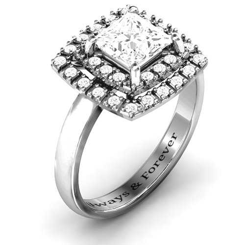 Splendid Double Halo Princess Ring