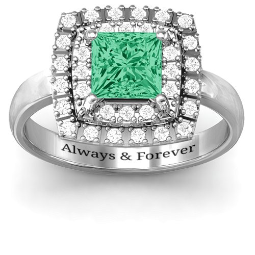 Splendid Double Halo Princess Ring