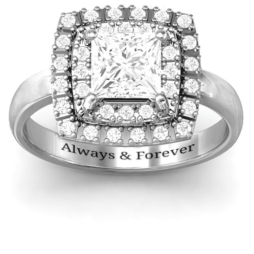 Splendid Double Halo Princess Ring