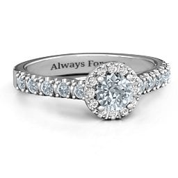 Graceful Shine Vintage Ring in 925 Sterling Silver with Cubic Zirconia and White Premium Zirconia