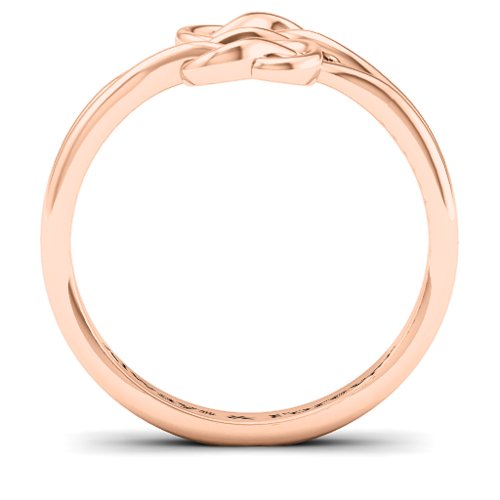 Tangled Hearts Infinity Ring – 10K Rose Gold