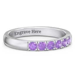 3 - 11 Gemstone Affinity Ring in 925 Sterling Silver with Amethyst, Pink Tourmaline, and Cubic Zirconia