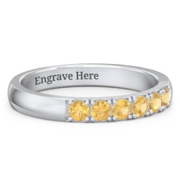3 - 11 Gemstone Affinity Ring in 925 Sterling Silver with Citrine, Pink Tourmaline, Cubic Zirconia, and Amethyst