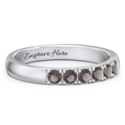 3 - 11 Gemstone Affinity Ring in 925 Sterling Silver with Smokey Quartz