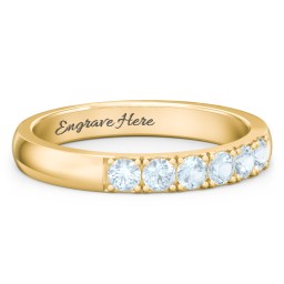 3 - 11 Gemstone Affinity Ring in 10K Solid Yellow Gold with Aquamarine