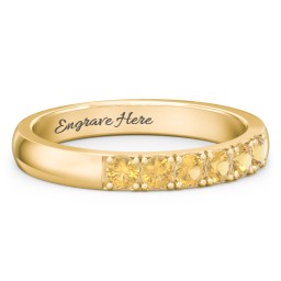 3 - 11 Gemstone Affinity Ring in 10K Solid Yellow Gold with Citrine