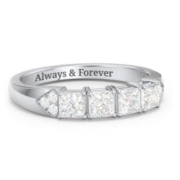 Classic 2-7 Princess Cut Ring with Accents