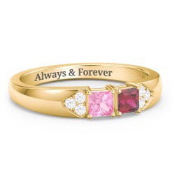 Classic 2-7 Princess Cut Ring with Accents