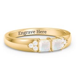 Classic 2-7 Princess Cut Ring with Accents