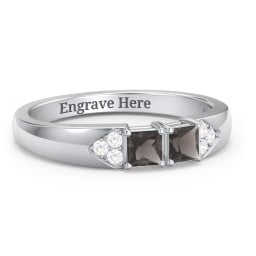 Classic 2-7 Princess Cut Ring with Accents