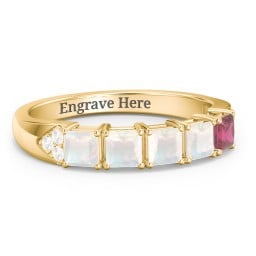 Classic 2-7 Princess Cut Ring with Accents