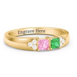 Classic 2-7 Princess Cut Ring with Accents